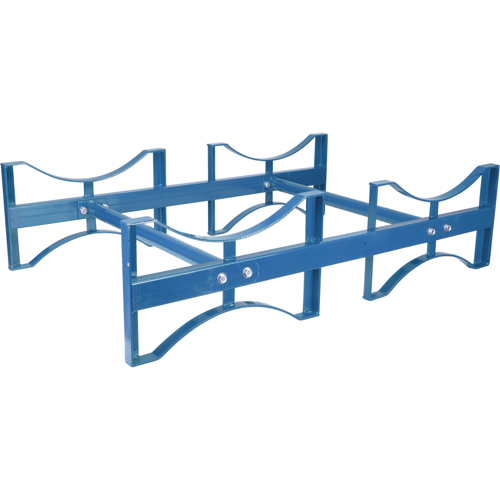 Drum Stacking Rack, 2 Drums, 1600 lbs. Capacity, 45-1/2" W x 30" D x 12-1/2" H Meunier Outillage Industriel