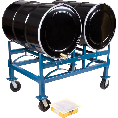 Drum Stacking Rack & Dolly Kits, 2 Drums, 1600 lbs. Capacity, 46" W x 30" D x 21-1/2" H Meunier Outillage Industriel