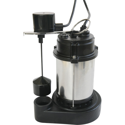 Pompe &agrave; boîtier en acier inoxydable et base en fonte, 1/3 CV, D&eacute;bit 3630 gal./h Meunier Outillage Industriel