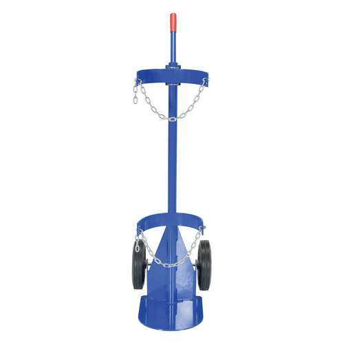 Gas Cylinder Cart, Rubber Wheels, 12" W x 15-1/2" L Base, 500 lbs. Meunier Outillage Industriel