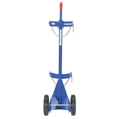 Gas Cylinder Cart, Rubber Wheels, 12" W x 15-1/2" L Base, 500 lbs. Meunier Outillage Industriel