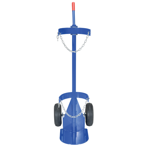 Gas Cylinder Cart, Pneumatic Wheels, 12" W x 15-1/2" L Base, 500 lbs. Meunier Outillage Industriel
