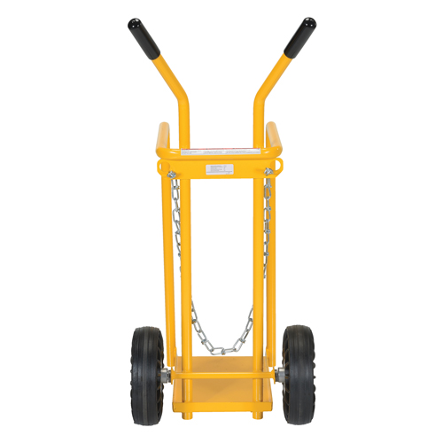 Gas Cylinder Cart, Mold-on Rubber Wheels, 9-13/16" W x 16" L Base, 150 lbs. Meunier Outillage Industriel