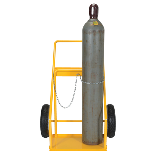 Chariot pour bouteille de gaz, Roues Caoutchouc, Base de 22" la x 14-1/8" lo, 250 lb Meunier Outillage Industriel
