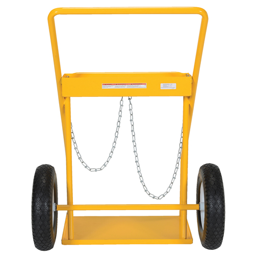 Chariot pour bouteille de gaz, Roues Caoutchouc, Base de 22" la x 14-1/8" lo, 250 lb Meunier Outillage Industriel