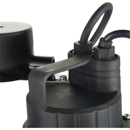 Thermoplastic Submersible Sump Pump, 2560 GPH, 115 V, 4.6 A, 1/3 HP Meunier Outillage Industriel