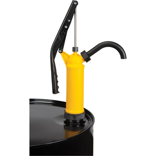 Pompe &agrave; baril de type levier, Polypropyl&egrave;ne, 14 oz/course, Pour barils de 5-55 gal. Meunier Outillage Industriel