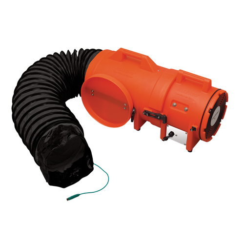 ALLEGRO INDUSTRIES 8" Plastic COM-PAX-IAL Blowers, 1/3 HP, 900 CFM, Explosion Proof Meunier Outillage Industriel