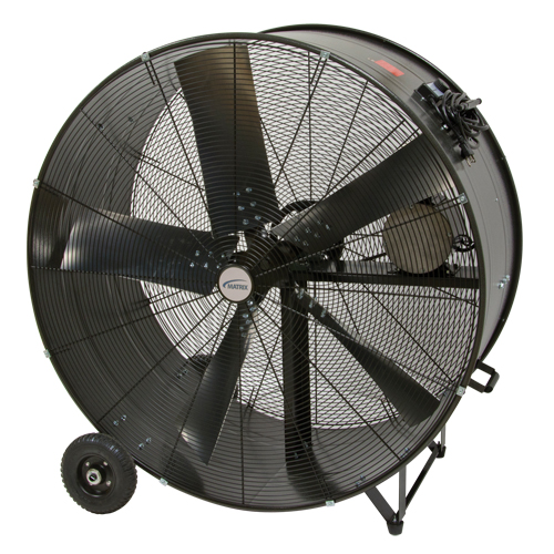 Heavy-Duty Fixed Belt Drive Drum Fan, Industrial, 2 Speed, 42" Diameter Meunier Outillage Industriel