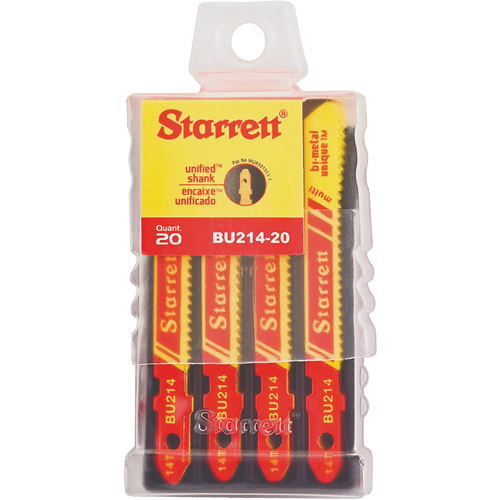 Lames pour scie sauteuse Unified Shank, Bim&eacute;tal, 2" lo, 14 dents par pouce Meunier Outillage Industriel