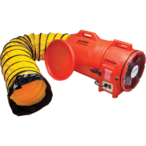 ALLEGRO INDUSTRIES Blower with Canister & Ducting, 1 HP, 1842 CFM Meunier Outillage Industriel
