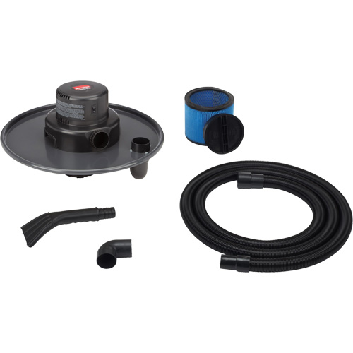 Dessus aspirateur pour baril, Secs-humides, 3 CV, 55 gal. US (208,2 litres) Meunier Outillage Industriel