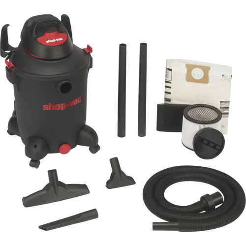 Aspirateur utilitaire pour atelier, Secs-humides, 5 CV, 10 gal. US (37,9 litres) Meunier Outillage Industriel