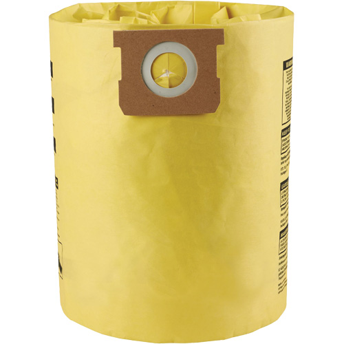 Sacs filtrants pour d&eacute;bris secs jetables &agrave; haute efficacit&eacute; de type I, 10 - 14 gal. US Meunier Outillage Industriel