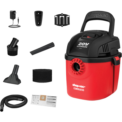 Cordless Wet/Dry Vacuum, 20 V, 1 gal. Capacity Meunier Outillage Industriel