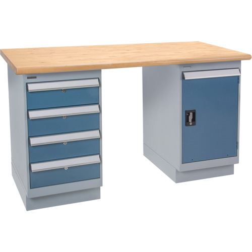 &eacute;tabli robuste, Porte & tiroirs, Cap 1500 lb, 60" la x 36" p, 34" h Meunier Outillage Industriel