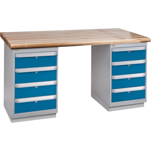 &eacute;tabli pr&eacute;conçu, Deux tiroirs, Cap 2500 lb, 60" la x 36" p, 34" h Meunier Outillage Industriel