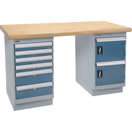 &eacute;tabli, Porte & tiroirs, Cap 2500 lb, 60" la x 36" p, 34" h Meunier Outillage Industriel