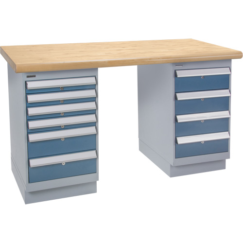 &eacute;tabli pr&eacute;conçu, Deux tiroirs, Cap 2500 lb, 72" la x 36" p, 34" h Meunier Outillage Industriel