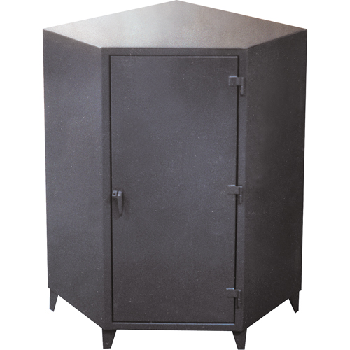 Armoires de coin, Acier, 4 Tablettes, 72" h x 48" la x 24" P, Gris Meunier Outillage Industriel