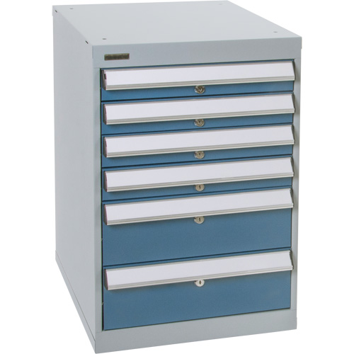 Six-Drawer Pedestal Workbench, 18" W x 21" D x 28" H Meunier Outillage Industriel