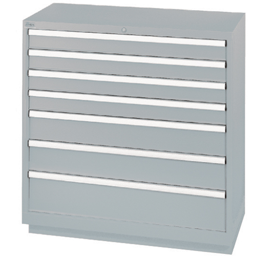 Armoires de rangement avec tiroirs, 7 tiroirs, 40-1/4" la x 22-1/2" p x 41-3/4" h, Gris Meunier Outillage Industriel