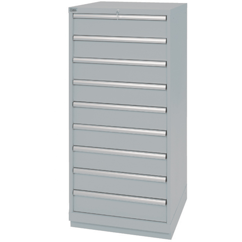 Drawer Cabinets, 9 Drawers, 28-1/4" W x 28-1/2" D x 59-1/2" H, Grey Meunier Outillage Industriel