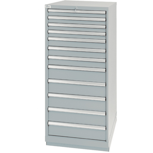 Drawer Cabinets, 12 Drawers, 28-1/4" W x 28-1/2" D x 59-1/2" H, Grey Meunier Outillage Industriel