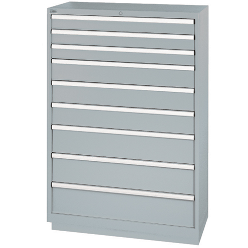 Drawer Cabinets, 9 Drawers, 40-1/4" W x 22-1/2" D x 59-1/2" H, Grey Meunier Outillage Industriel