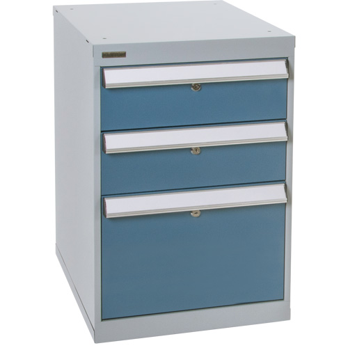 Three-Drawer Pedestal Workbench, 18" W x 21" D x 28" H Meunier Outillage Industriel
