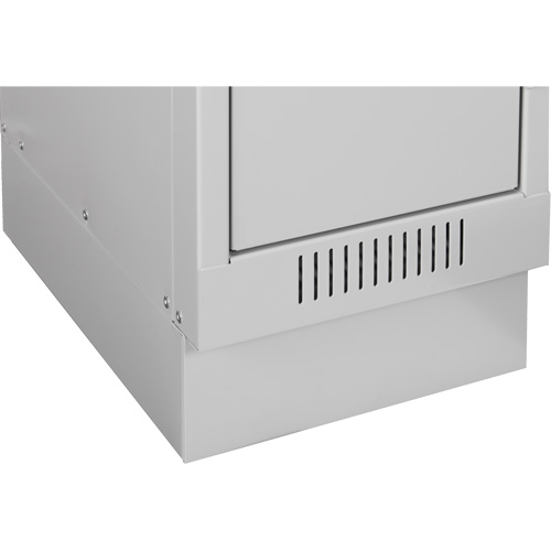 Clean Line Lockerette , 6 -tier, Bank of 4, 48" x 18" x 82", Steel, Beige, Rivet (Assembled) Meunier Outillage Industriel