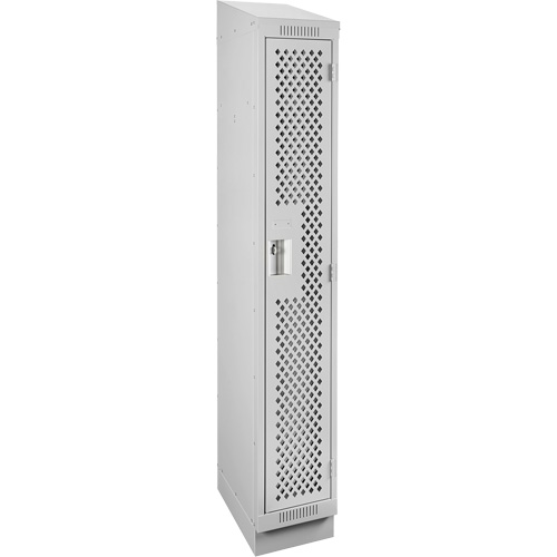 Clean Line Lockers, 12" x 18" x 82", Steel, Grey, Rivet (Assembled), Perforated Meunier Outillage Industriel