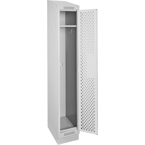 Clean Line Lockers, 12" x 18" x 82", Steel, Grey, Rivet (Assembled), Perforated Meunier Outillage Industriel
