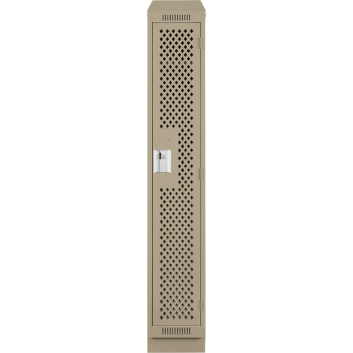 Clean Line Lockers, 12" x 18" x 82", Steel, Beige, Rivet (Assembled), Perforated Meunier Outillage Industriel