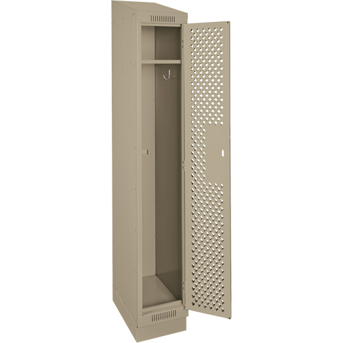 Clean Line Lockers, 12" x 18" x 82", Steel, Beige, Rivet (Assembled), Perforated Meunier Outillage Industriel