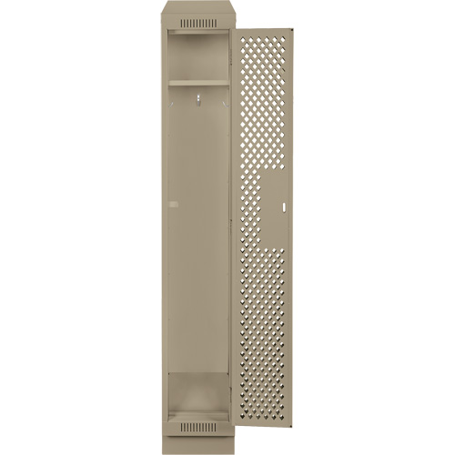 Clean Line Lockers, 12" x 18" x 82", Steel, Beige, Rivet (Assembled), Perforated Meunier Outillage Industriel