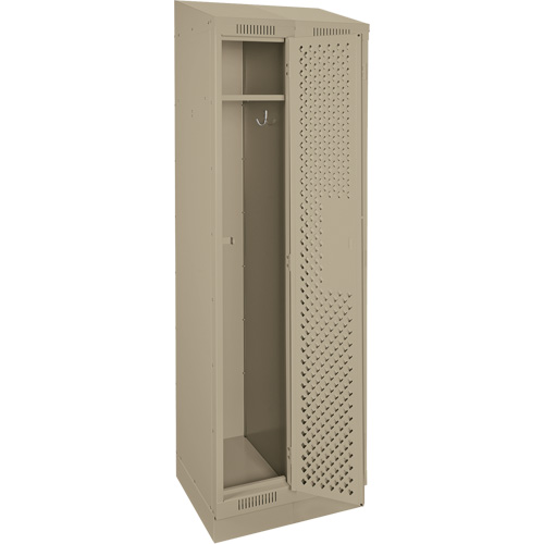 Clean Line Lockers, Bank of 2, 24" x 18" x 82", Steel, Beige, Rivet (Assembled), Perforated Meunier Outillage Industriel