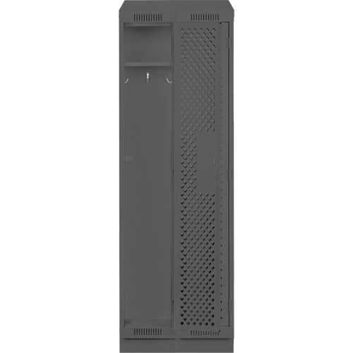 Casiers Clean Line, Bloc de 2, 24" x 18" x 82", Acier, Charbon, Rivet (assembl&eacute;), Perfor&eacute; Meunier Outillage Industriel