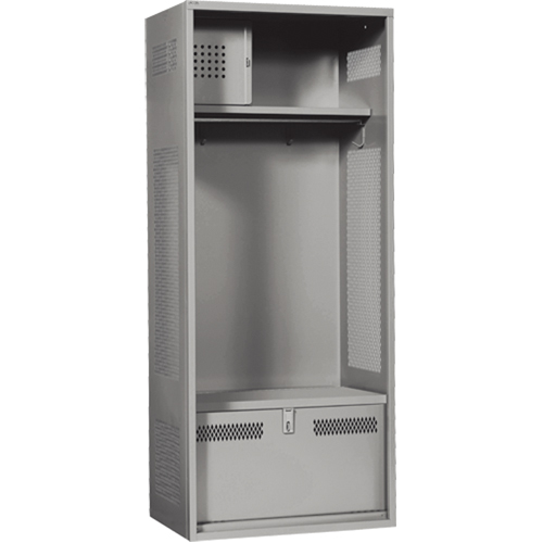 Casier pour &eacute;quipement, Acier, 24" la x 24" p x 72" h, Gris Meunier Outillage Industriel