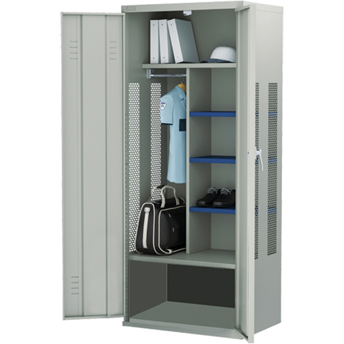 Casier pour &eacute;quipement, Acier, 36" la x 24" p x 72" h, Gris Meunier Outillage Industriel