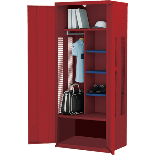 Casier de luxe pour &eacute;quipement, Acier, 36" la x 24" p x 72" h, Rouge Meunier Outillage Industriel