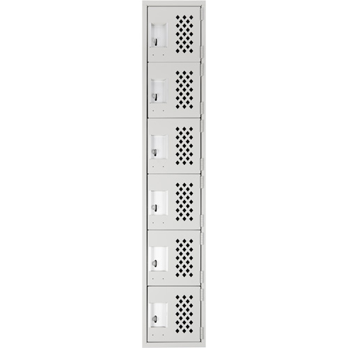 Petits casiers Clean Line, 6 niveaux, 18" x 72" x 12", Acier Meunier Outillage Industriel