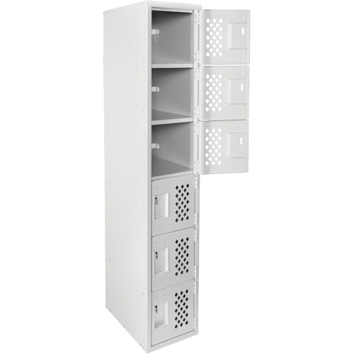 Petits casiers Clean Line, 6 niveaux, 18" x 72" x 12", Acier Meunier Outillage Industriel