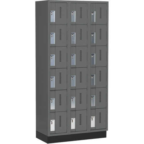 Casiers robustes Concorde, 6 niveaux, Bloc de 3, 36" x 18" x 76", Acier, Charbon, Soud&eacute; (assembl&eacute;) Meunier Outillage Industriel