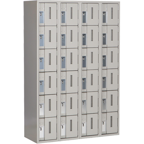 Casiers robustes Concorde, 6 niveaux, Bloc de 4, 48" x 18" x 72", Acier, Gris, Soud&eacute; (assembl&eacute;) Meunier Outillage Industriel