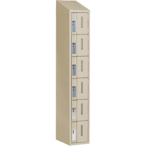 Casiers robustes Concorde, 6 niveaux, 12" x 18" x 78", Acier, Beige, Soud&eacute; (assembl&eacute;) Meunier Outillage Industriel