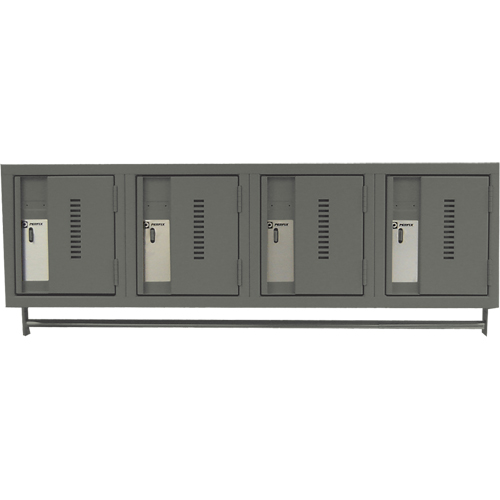 Wall Hung Lockers - Heavy Duty, Bank of 4, 18" x 12" x 12", Steel Meunier Outillage Industriel