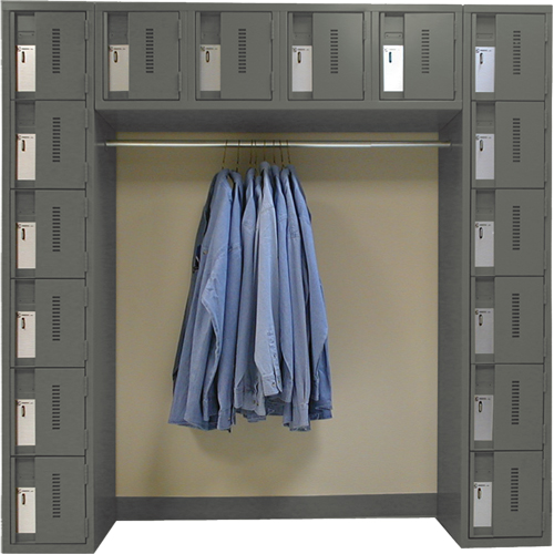 Arches de casiers robustes Concorde, 16 niveaux, Bloc de 3, 18" x 72" x 72", Acier Meunier Outillage Industriel