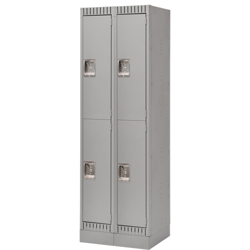 Casiers, 2 niveaux, Bloc de 2, 24" x 18" x 76", Acier, Gris, D&eacute;mont&eacute; Meunier Outillage Industriel