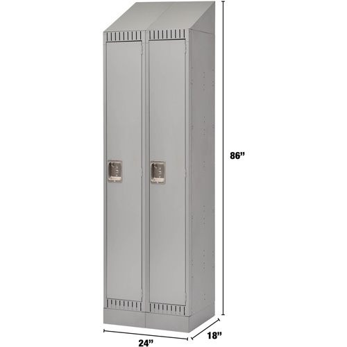 Casiers, Bloc de 2, 24" x 18" x 86", Acier, Gris, D&eacute;mont&eacute; Meunier Outillage Industriel